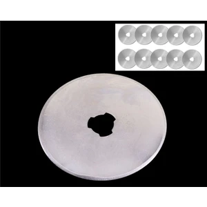 45MM Yuvarlak Bıçak Rulet, Döner Disk Elişi Hobi Patchwork Kumaş Karton Kesici 10 Adet Yedek Bıçağı