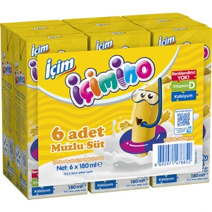 İçimino Muzlu Süt 6x180 ml