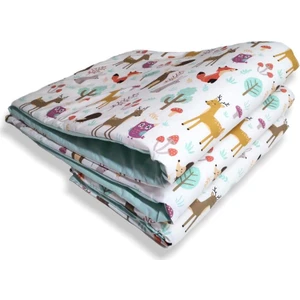 Bebek Özel Bebek Çocuk Beşik Kenar Koruma 70 x 110 Park Beşik Için (4 Parça) Bariyer Bumper Sevimli Orman/mint