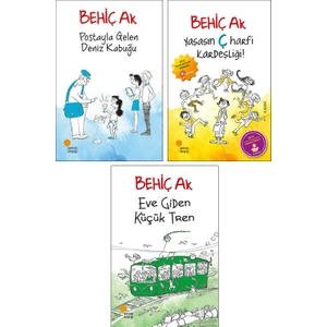 Behiç Ak Çocuk Romanları 3 Kitap Set - Postayla Gelen Deniz Kabuğu - Yaşasın Ç Harfi Kardeşliği - Eve Giden Küçük Tren