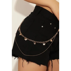 New Obsessions Kelebek Figürlü Pantalon Aksesuarı-Zincir Kemer