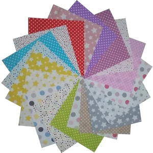 Kırkyama Patchwork Home 25 x 25 m 20 Parça Pamuklu Kumaş Elişi 40YAMA Dikiş Hobi-Noktalar ve Yıldızlar