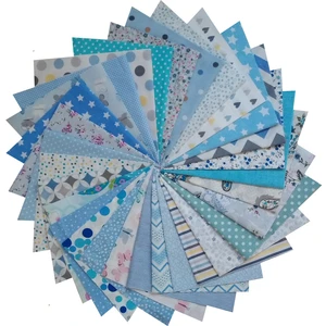 Kırkyama Patchwork Home 25 x 25 cm 30 Parça Maviler Serisi Kırkyama Patchwork Pamuklu Kumaş 40YAMA Dikiş Hobi
