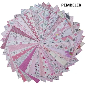 Kırkyama Patchwork Home 25 x 25 cm 30 Parça Kırkyama Patchwork Pamuklu Kumaş 40YAMA Dikiş Hobi - Pembeler Serisi