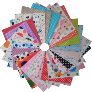 Kırkyama Patchwork Home 25 x 25 cm 30 Parça Kırkyama Patchwork Pamuklu Kumaş 40YAMA Dikiş Hobi - Noktalar Serisi