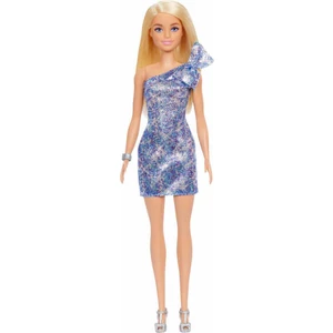 Pırıltılı Barbie Mavi Pırıltılı Elbise