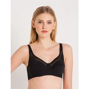 Magic Form 3983 Süngersiz Düz Kumaşlı Toparlayıcı Sütyen - Siyah