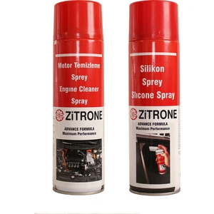 Zitrone Motor Temizleme Sprey 500 ml + Silikon Sprey 500 ml