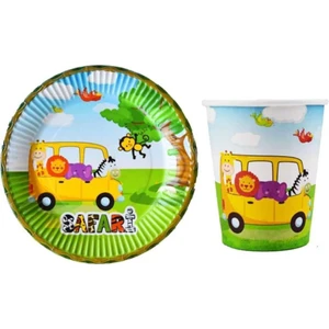 Parti Pan Partipan Safari Tabak Bardak Set 8 Adet