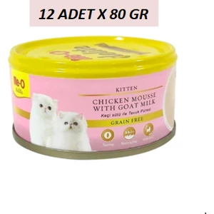 Me-O Me O Keçi Sütlü Tavuk Püresi Konserve 12 Adet 80 gr