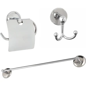 Üçlü Banyo Eko Aksesuar Seti - Uzun Havluluk - Banyo Askısı - Tuvalet Kağıtlık