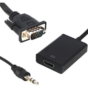 PM-18637 VGA Erkek To HDMI Dişi Dönüştürücü Kablo