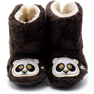 First Step Panda Nakışlı Kürklü Kahverengi Ev BOTU-F-825