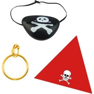 Fun World Korsan Bandana Göz Bandı Küpe Set