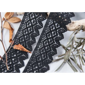 Alka Dantel  404K Pamuk Siyah Kopanaki  10 mt