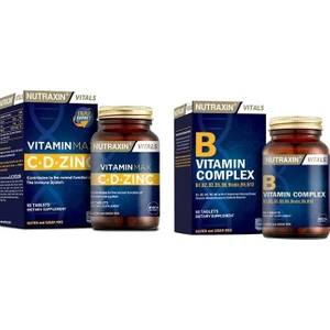 000 Mg C VITAMINI,1000 Iu D Vitamini ve 10 Mg Çinko (Vitamin Max) +B Vitamin Complex 60 Tablet