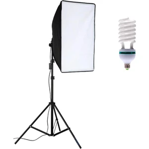 Cazip Shop Tek Duylu Sürekli Video Işığı Softbox 50 x 70 cm  + Ampul 85W