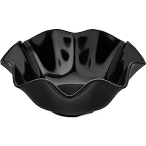 Dalgalı Melamin Kase 20 cm. Siyah