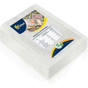 20X26 cm 100 Adet Gofrajlı Tırtıklı Vakum Poşeti -Torbası