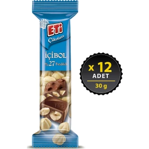 İçibol %27 Fındıklı Çikolata 30 g x 12 Adet