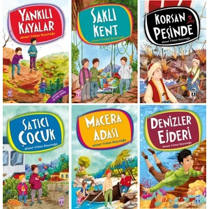 Ahmet Yılmaz Boyunağa 6 Kitap Macera Seti - Yankılı Kayalar - Saklı Kent - Korsan Peşinde - Satıcı Çocuk - Macera Adası - Denizler Ejderi
