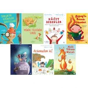 Resimli Hikaye Kitapları 7 Kitap Set - Tarçın'ın Kaybolan Havuçları - Minik Tilkinin Sırrı - Kağıt Bebekler - Zeynep'in Kırmızı Çizmeleri - Küçük Astronot Doruk - Acıkmadık Ki - Akıllı Tilkinin Masalı