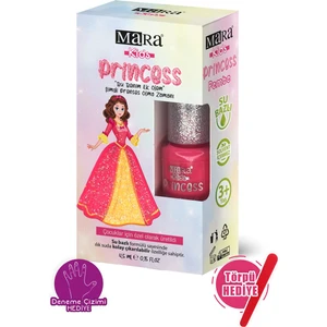 Princess Yıkanabilir Su Bazlı Çocuk Ojesi - Pembe + Törpü