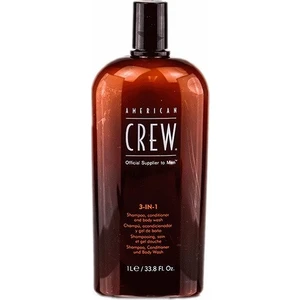 American Crew 3 In 1 Erkek Şampuan Saç Kremi Vücut Jeli 1000 ml