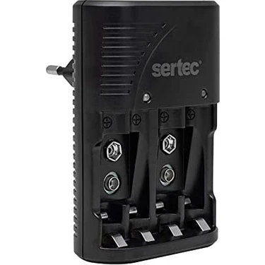 Sertec STC-C9V AA-AAA-9V Uyumlu Pil Şarj Aleti