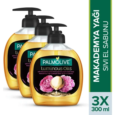 Palmolive Luminous Oils Makademya Yağı & Şakayık Özleri Sıvı El Sabunu 3 x 300