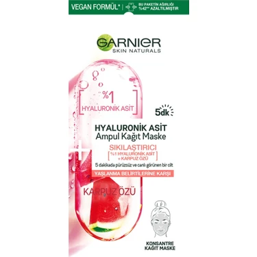 Garnier Hyaluronik Asit Sıkılaştırıcı Ampul Kağıt Yüz