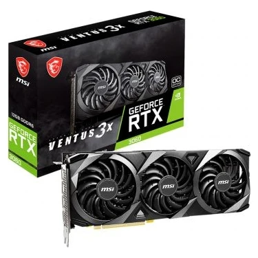 MSI VGA GEFORCE RTX 3060 VENTUS 3X 12G OC RTX3060 12GB GDDR6 192B DX12 PCIE 4.0 X16 (3XDP