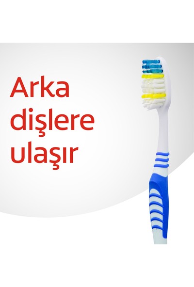 Colgate Extra CleanDil Temizleyicili Arka Dişlere Uzanan Orta Diş Fırçası 2+1