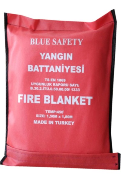Blue Safety Yangın Battaniyesi 150 x 180 cm