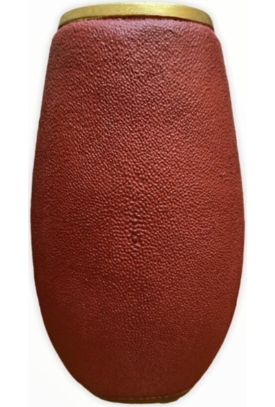 Arem Dekor Aksesuar Yapraklı Kırmızı Oval Vazo