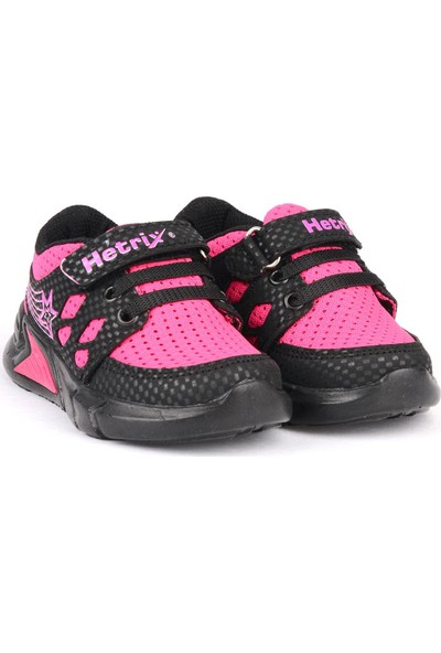 Odesa Hetrix 012 Kız Bebe Siyah-Fuşya Spor Ayakkabı