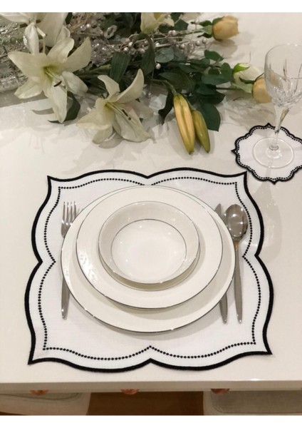 Siyah Damla Amerikan Servis & Kokteyl Peçete