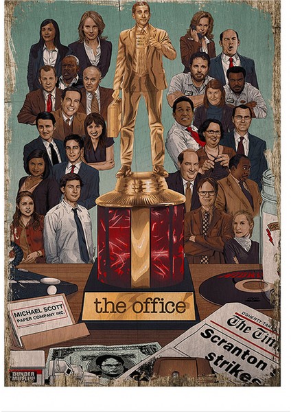 The Office Model Ahşap Tablo 35 cm x 50 cm