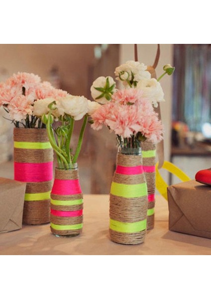 Naturel Doğal Jüt Ip Hasır Kendir Ip Hasır Ip Süsleme Ipi 100 GR-100 Metre (2mm Kalınlık) 10 Adet fırsatları