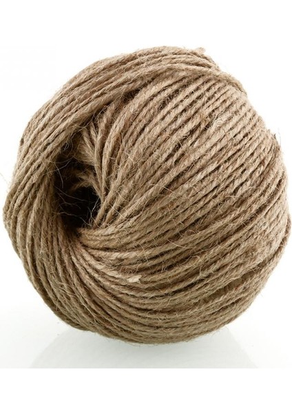 Naturel Doğal Jüt Ip Hasır Kendir Ip Hasır Ip Süsleme Ipi 100 GR-100 Metre (2mm Kalınlık) 10 Adet indirimleri