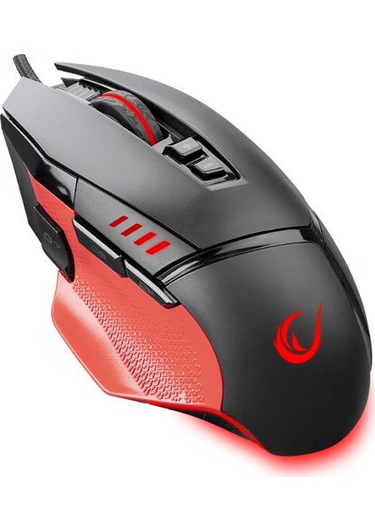 CENTAUR SMX-R13 Siyah/Kırmızı 8 Tuş Oyuncu RGB Mouse