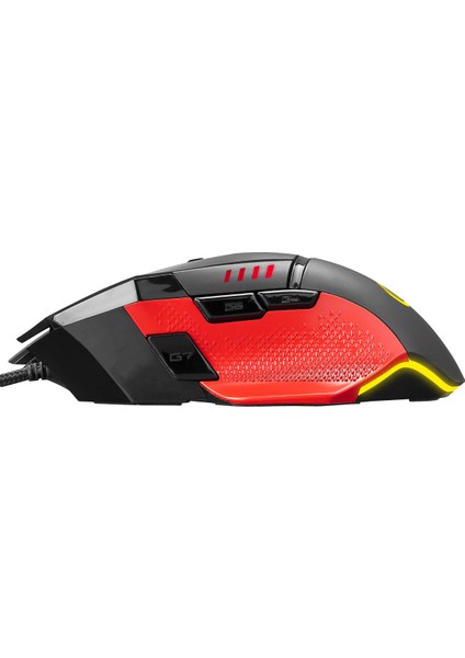 CENTAUR SMX-R13 Siyah/Kırmızı 8 Tuş Oyuncu RGB Mouse