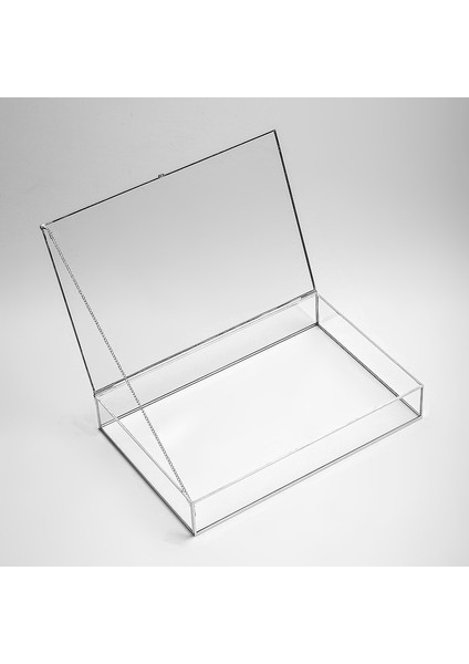 Gümüş Silver Dekoratif Kapaklı Kutu Çikolata Takı Aksesuar Kutusu 30X20X6CM