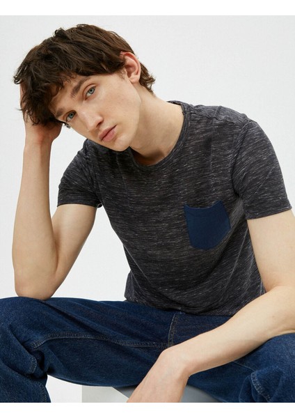 Erkek T-Shirt Lacivert