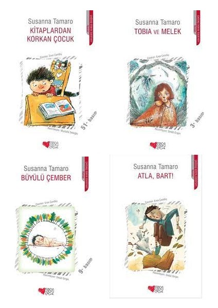Susanna Tamaro 4 Kitap Set - Kitaplardan Korkan Çocuk - Tobia ve Melek - Büyülü Çember - Atla Bart
