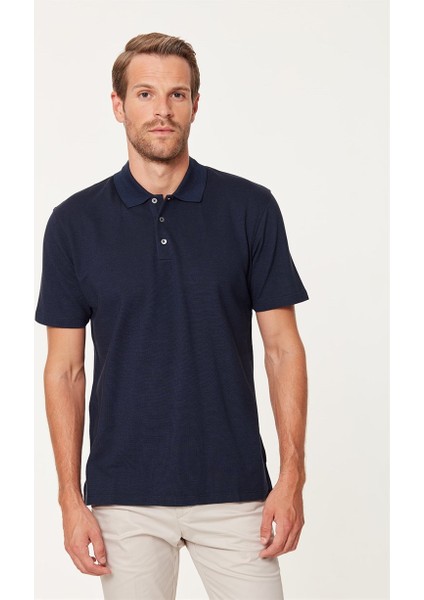 Lacivert Polo Yaka T-Shirt