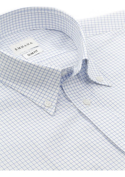 Mavi Kareli Slim Fit Gömlek fiyatları