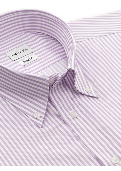 Pembe Çizgili Slim Fit Gömlek fiyatları