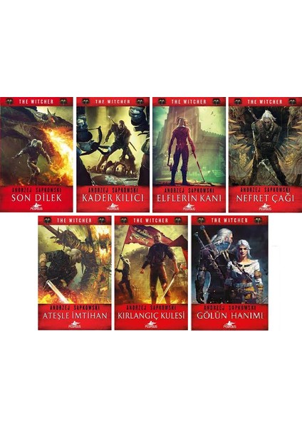 Witcher Serisi: - Son Dilek - Kader Kılıcı - Elflerin Kanı - Nefret Çağı - Ateşle Imtihan - Kırlangıç Kulesi - Gölün Hanımı - Andrzej Sapkowski