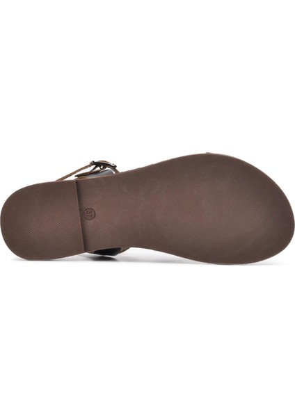 R10015 Siyah Kadın Sandalet